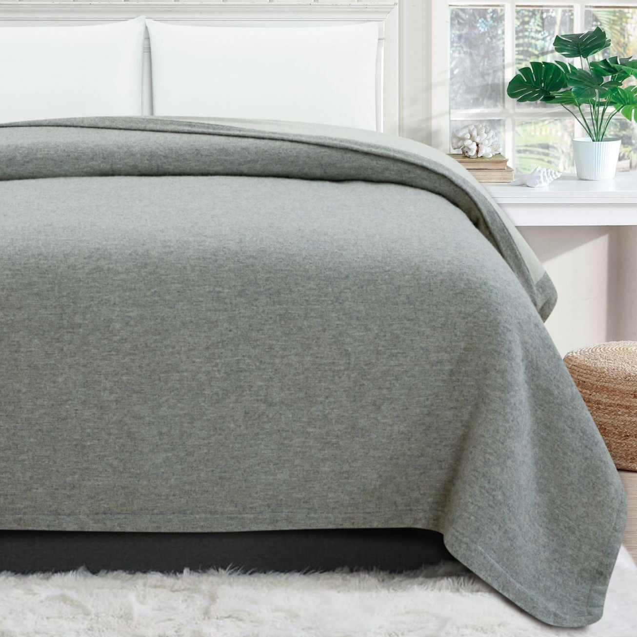 100% Merino Wool Reversible Blanket - mosswell.us