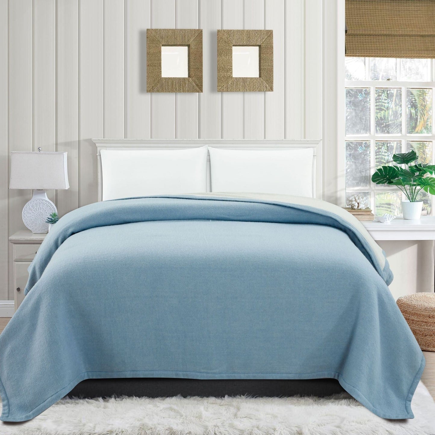 100% Merino Wool Reversible Blanket - mosswell.us