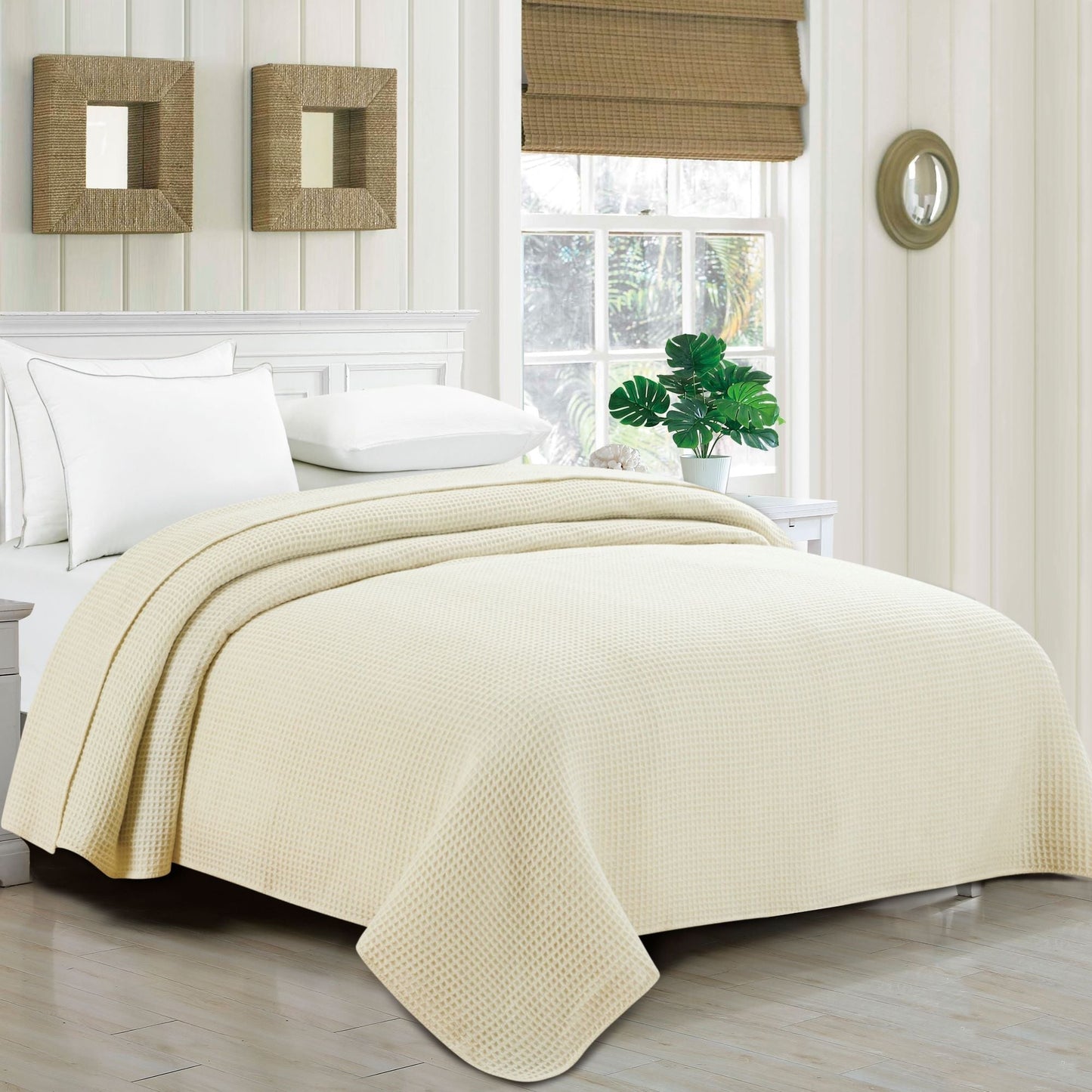 100% Merino Wool Waffle Weave Blanket - mosswell.us