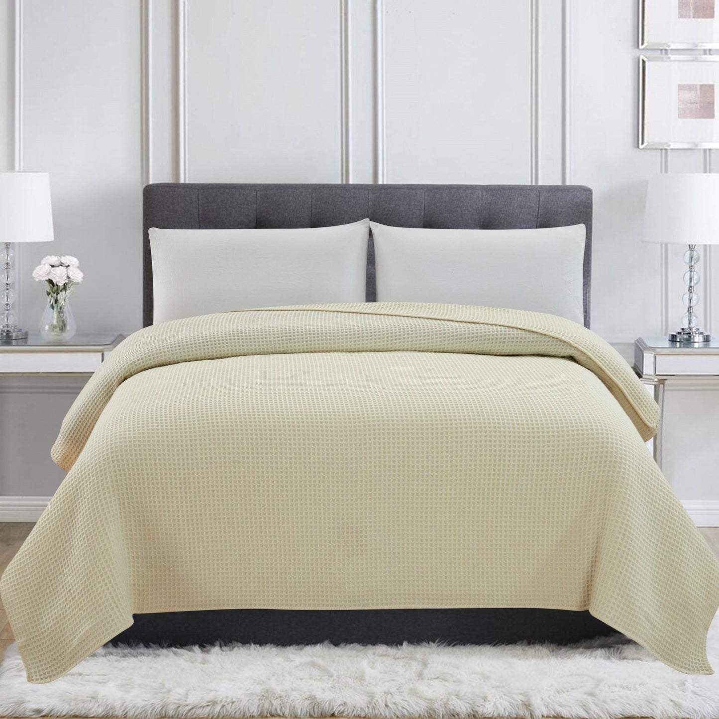 100% Merino Wool Waffle Weave Blanket - mosswell.us
