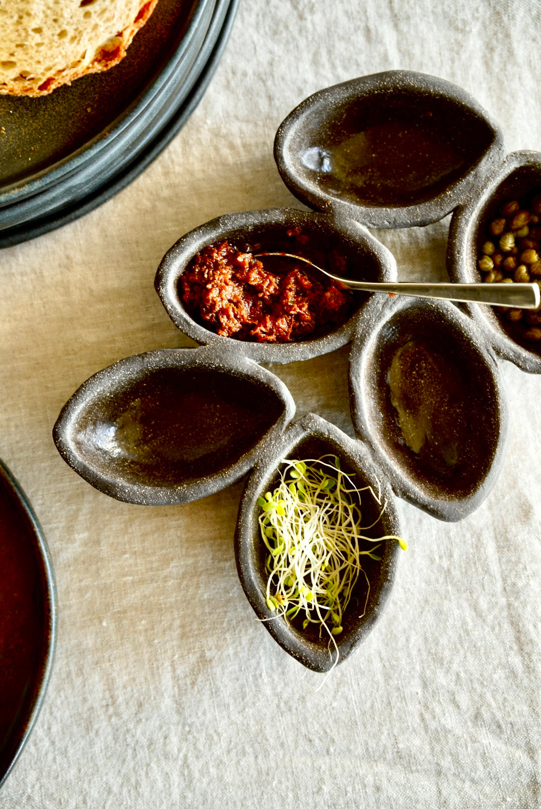 Handmade Stoneware Serving Dish - Pumpernickel