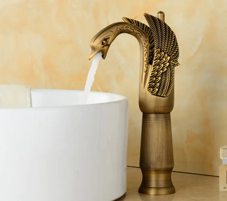 Antique Copper Bathroom Vanity Washbasin Faucet