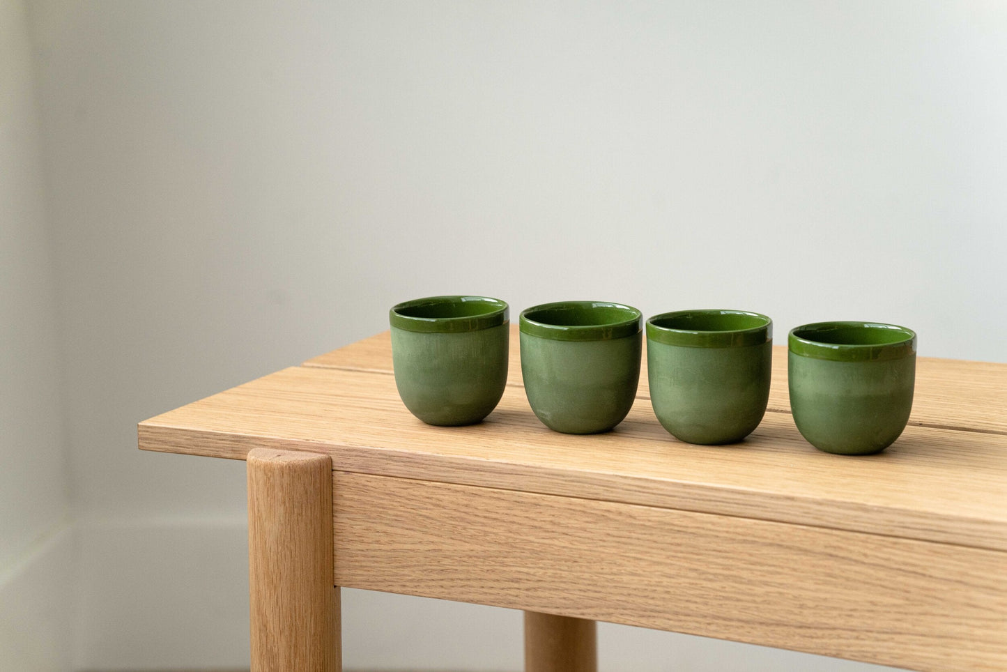 Handmade Porcelain Espresso Cup - Green