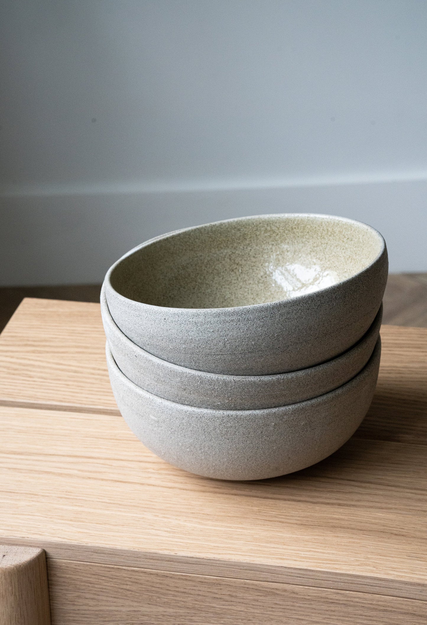 Handmade Stoneware Ramen Bowl - Concrete