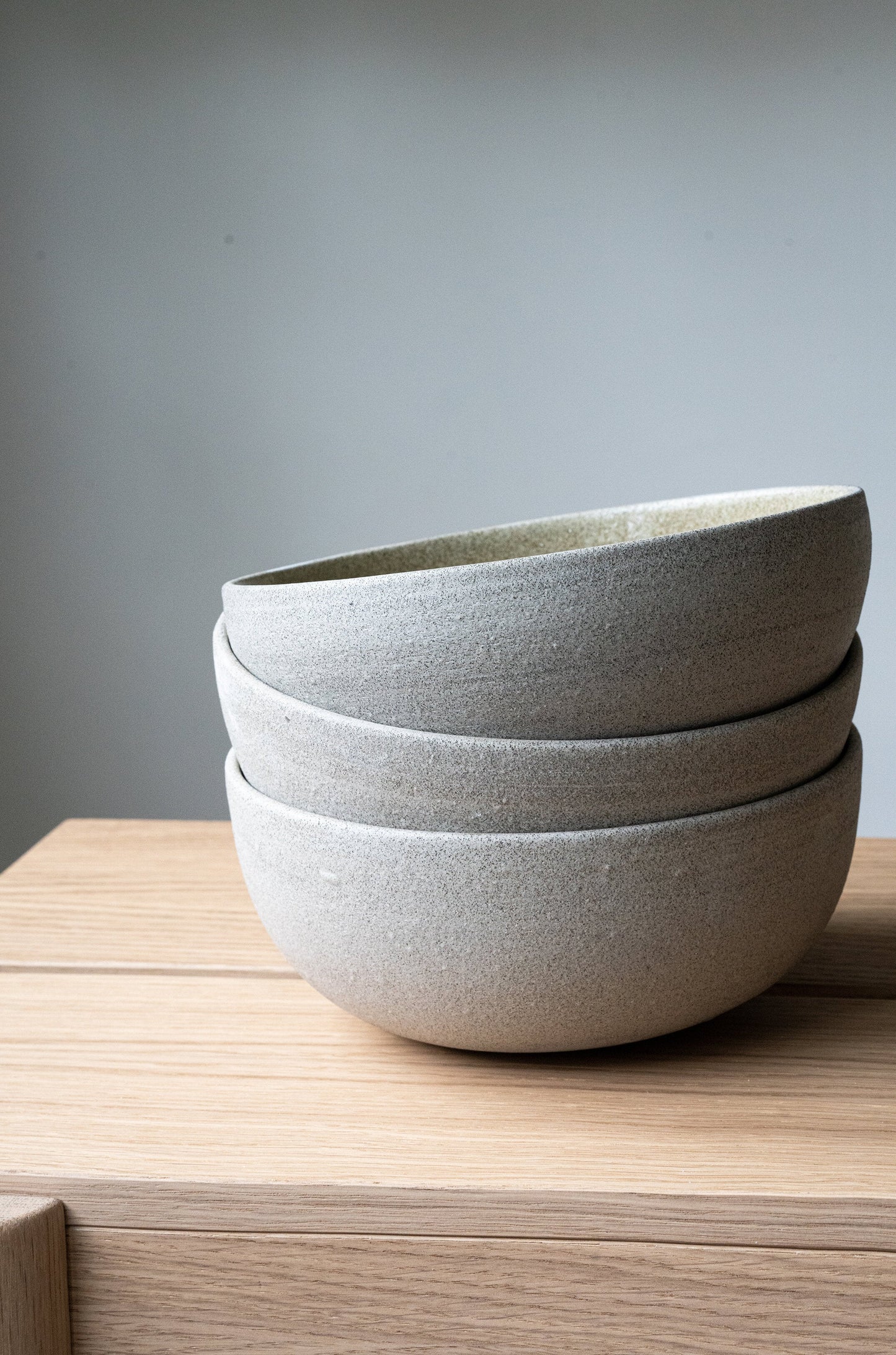Handmade Stoneware Ramen Bowl - Concrete