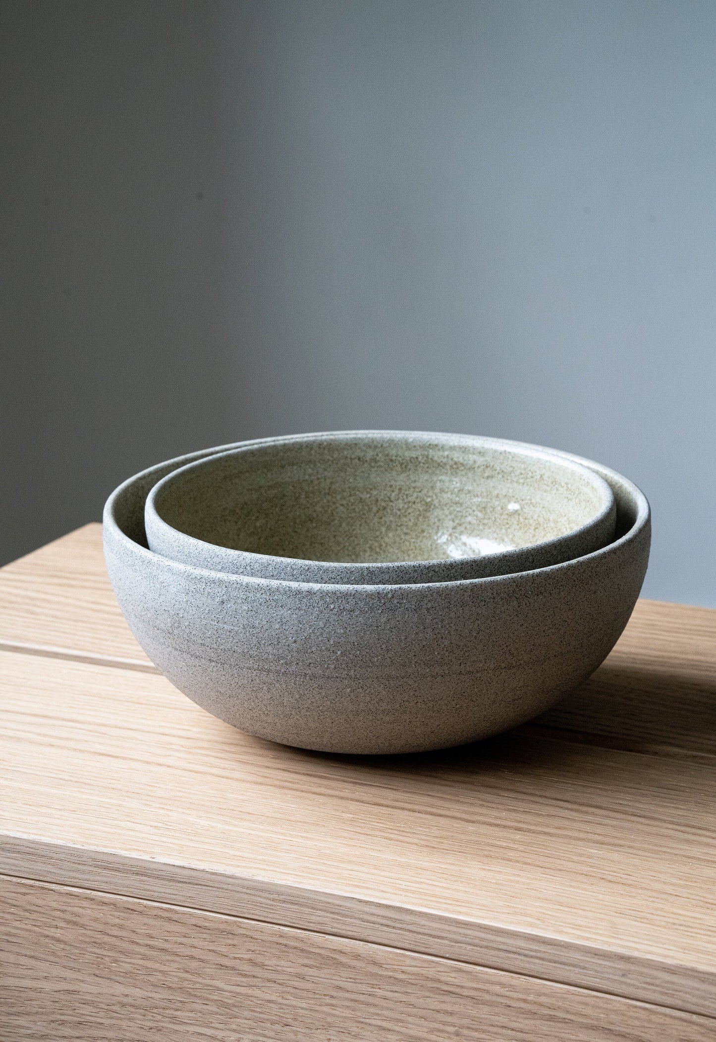 Stoneware Nesting Bowl Set - Concrete