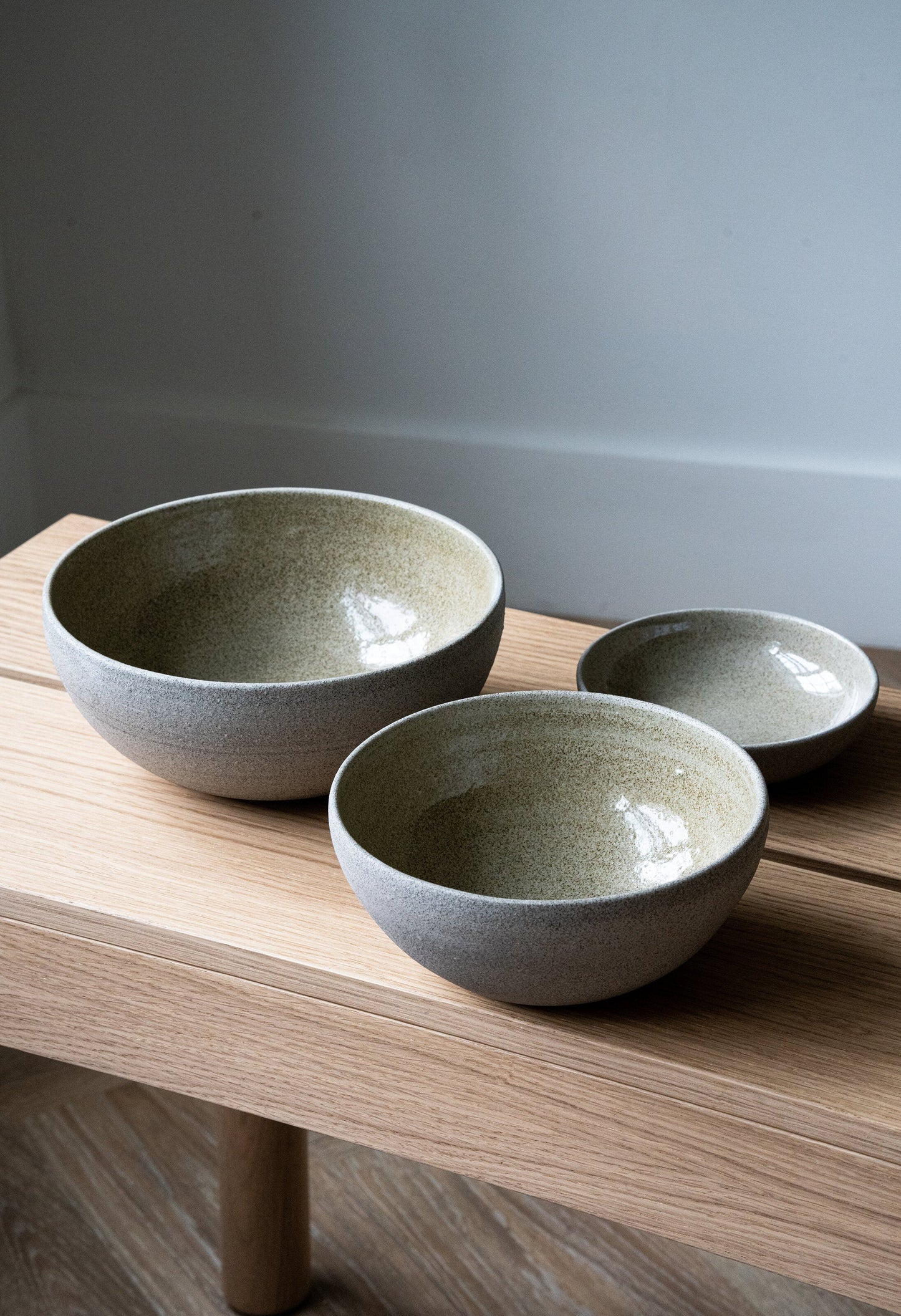 Handmade Stoneware Ramen Bowl - Concrete