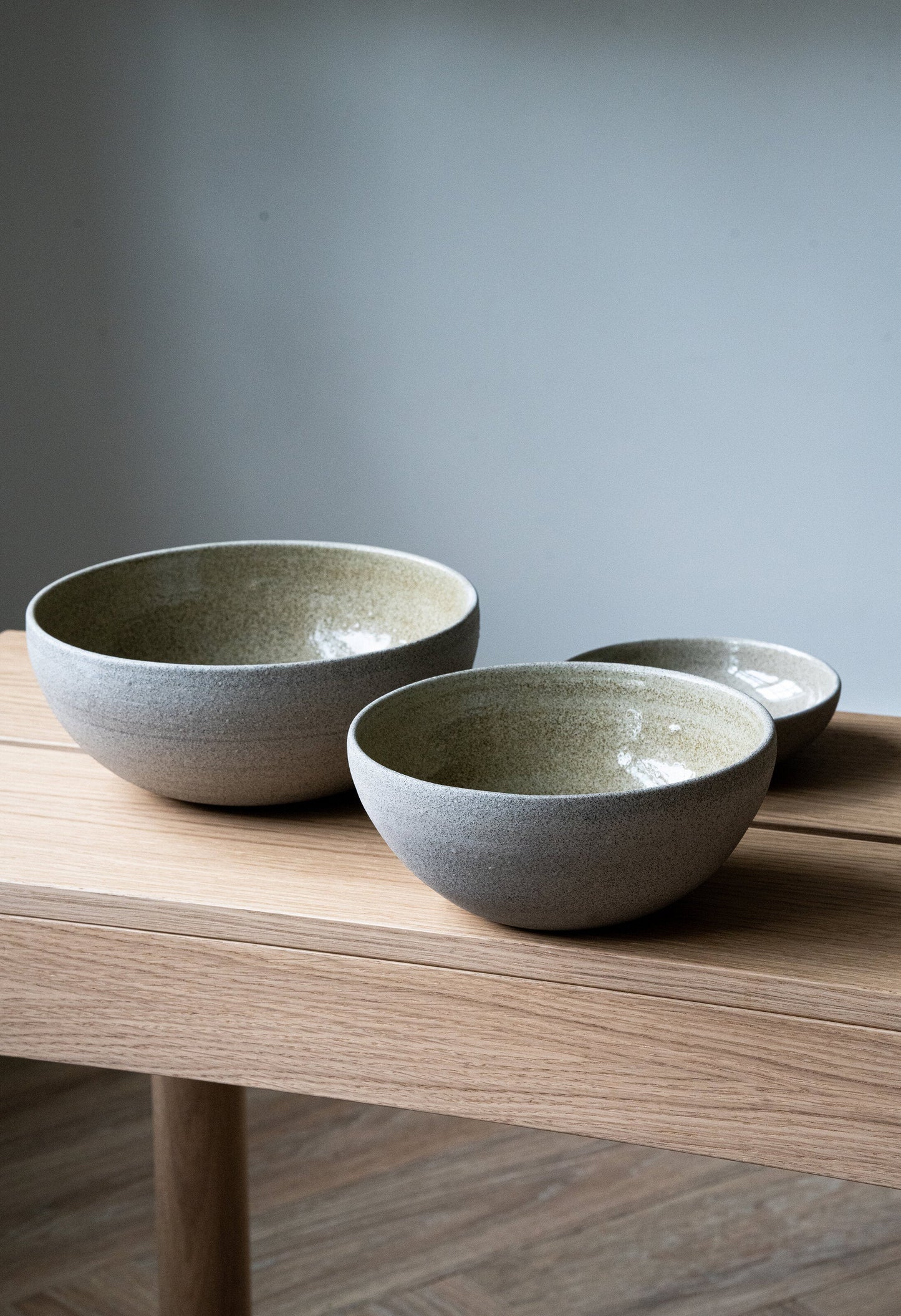 Stoneware Nesting Bowl Set - Concrete