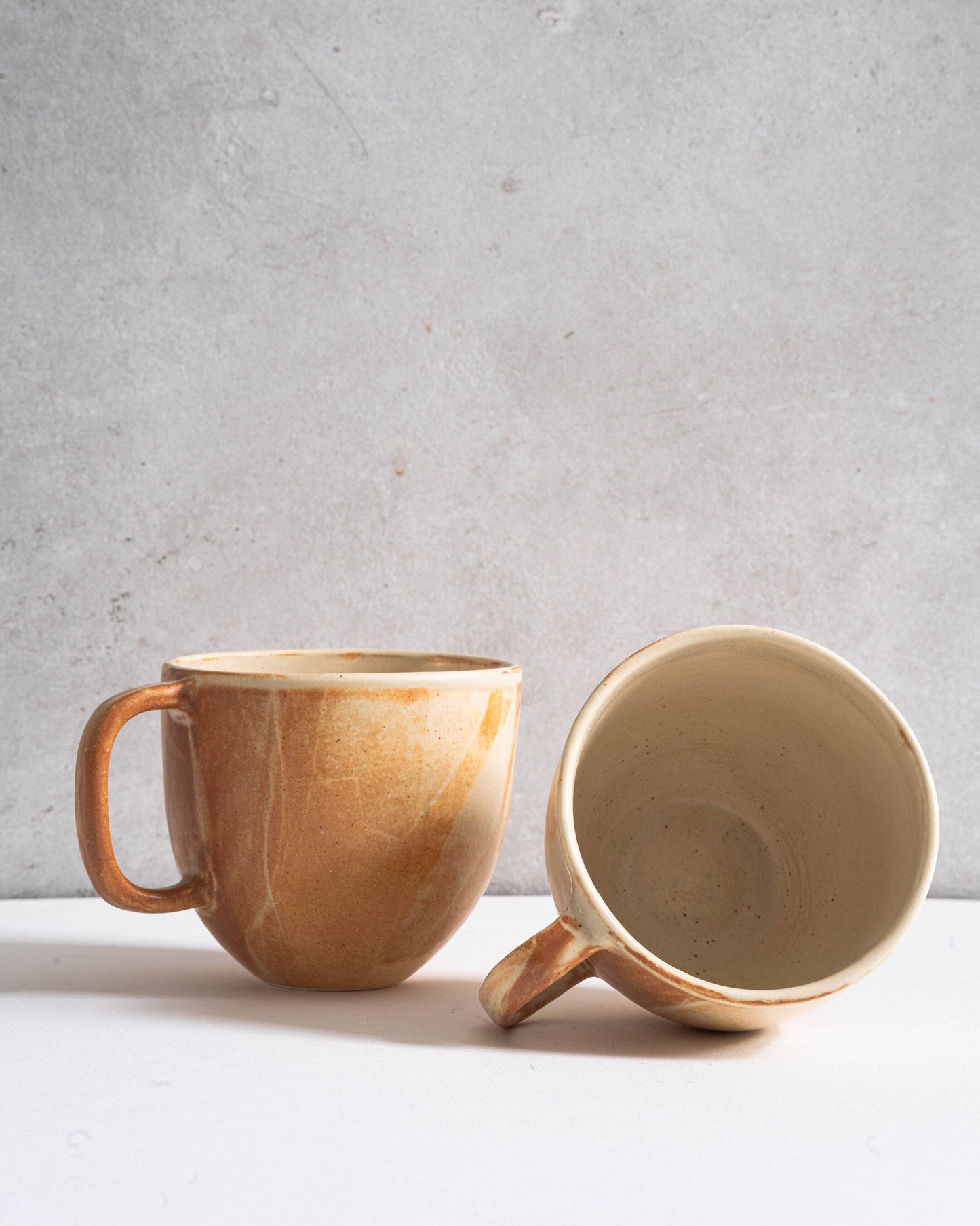 Beige Matte Stoneware Coffee Mug