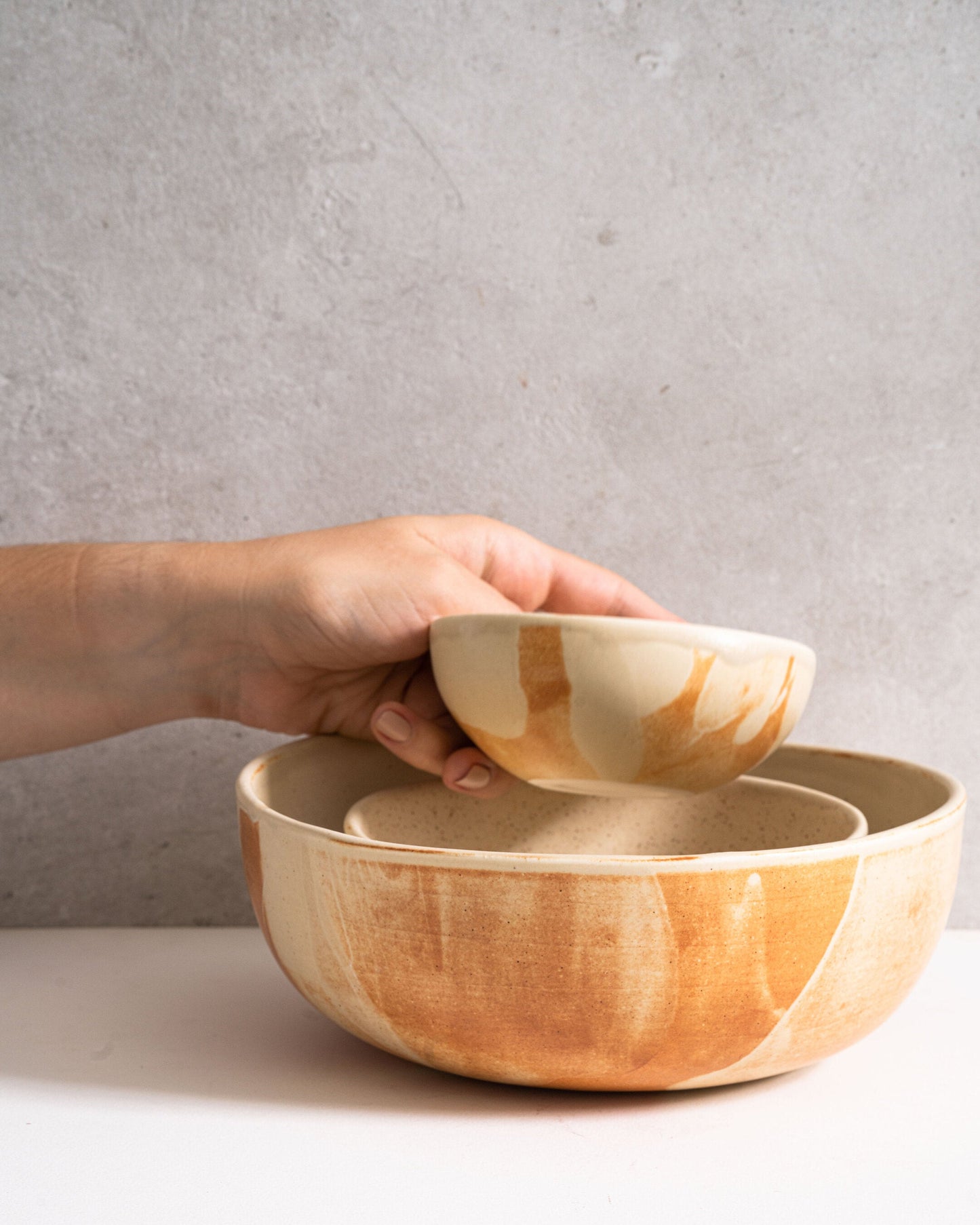 Stoneware Salad Serving Bowl