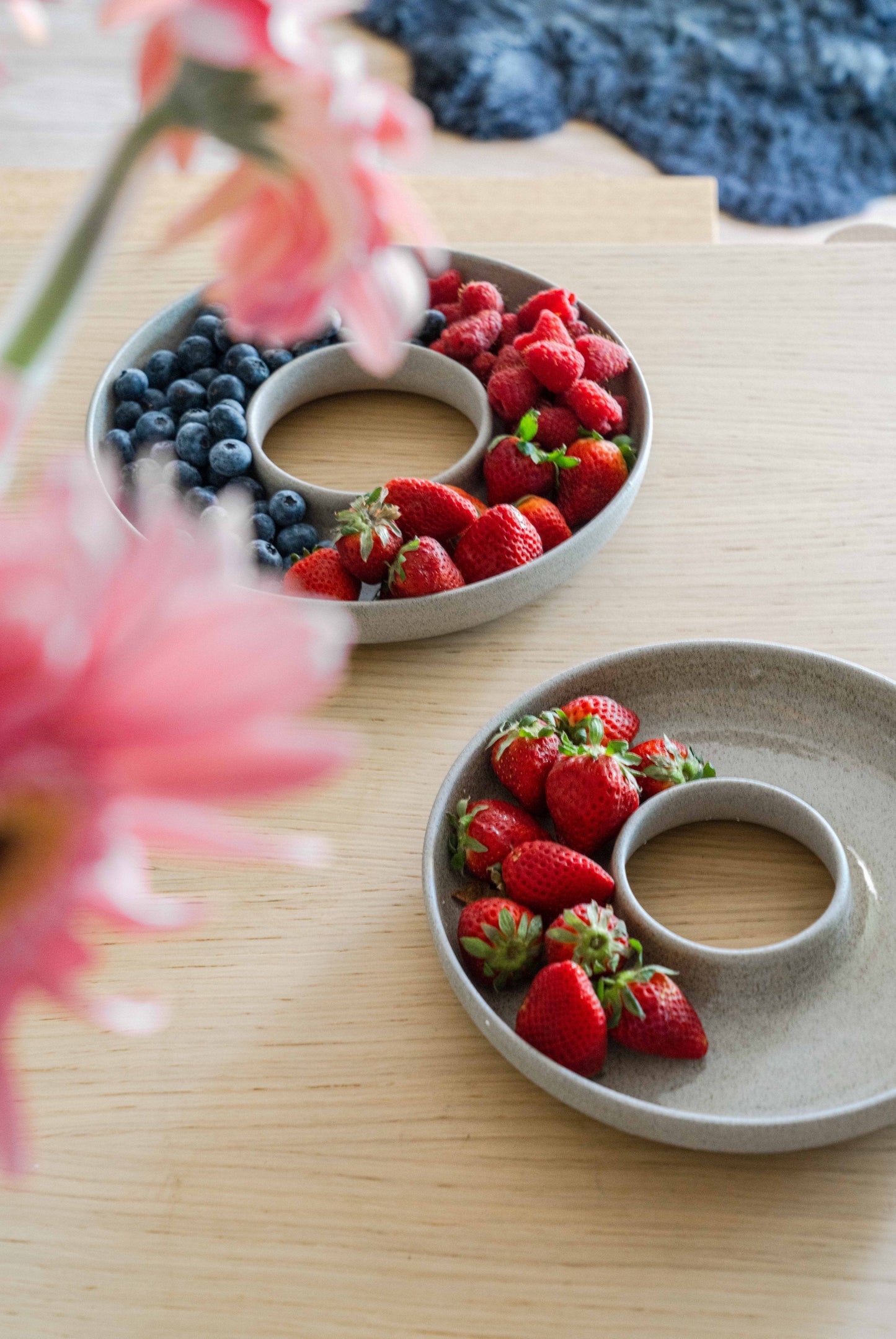 Handmade Stoneware Serving Dish - Concrete