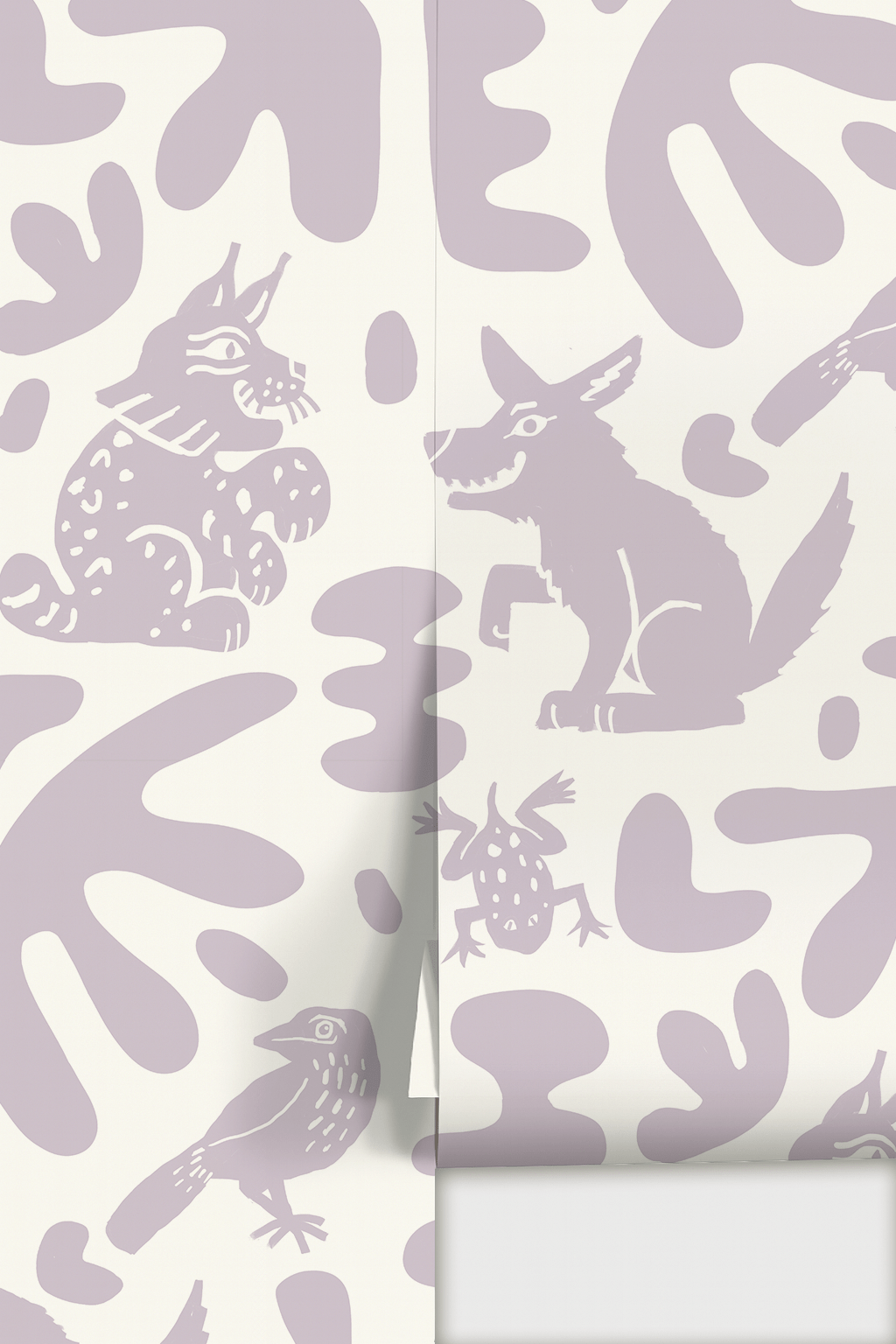Abstract Animales Wallpaper, lavender - mosswell.us