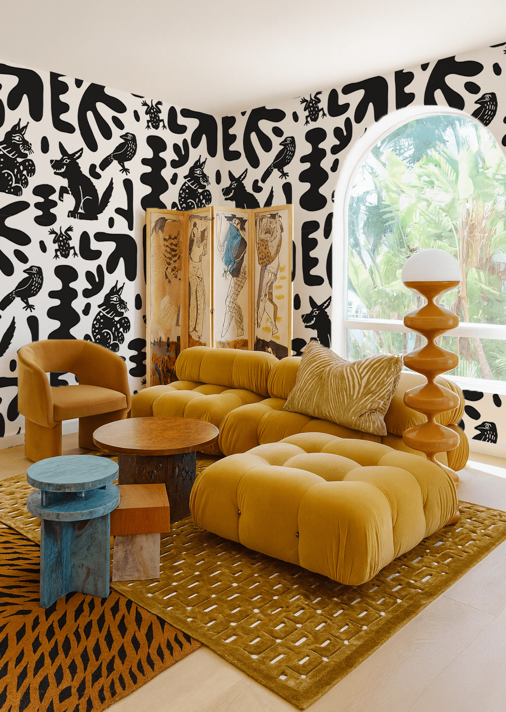 Abstract Animales Wallpaper, white & black - mosswell.us