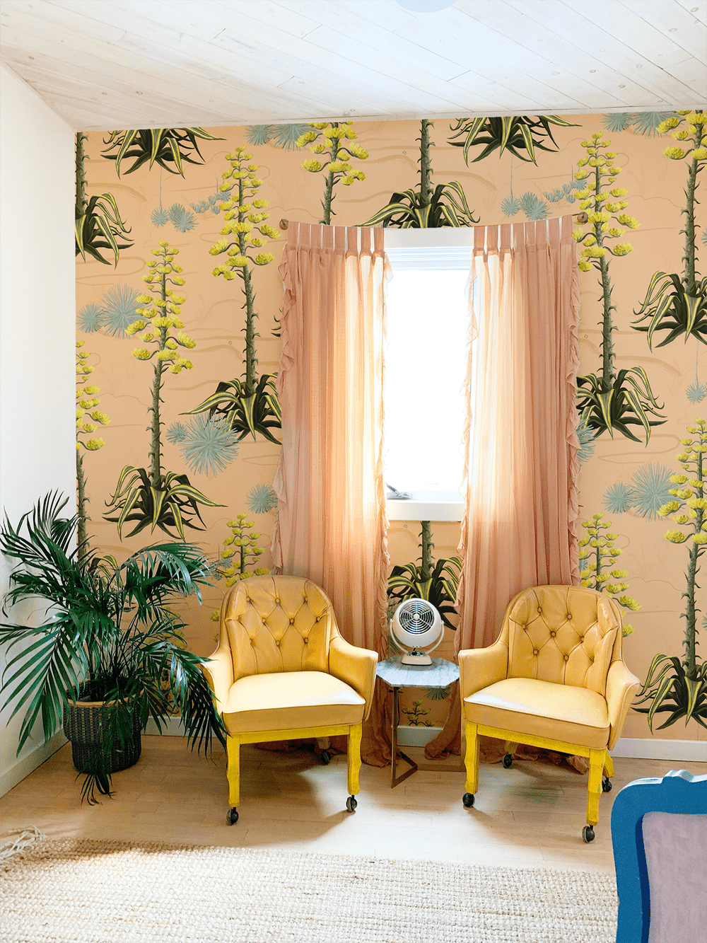 Agave Valley Wallpaper, peach - mosswell.us