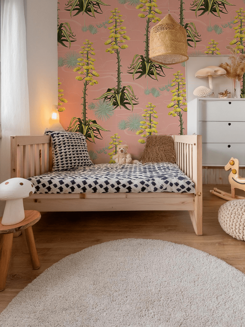 Agave Valley Wallpaper, pink - mosswell.us