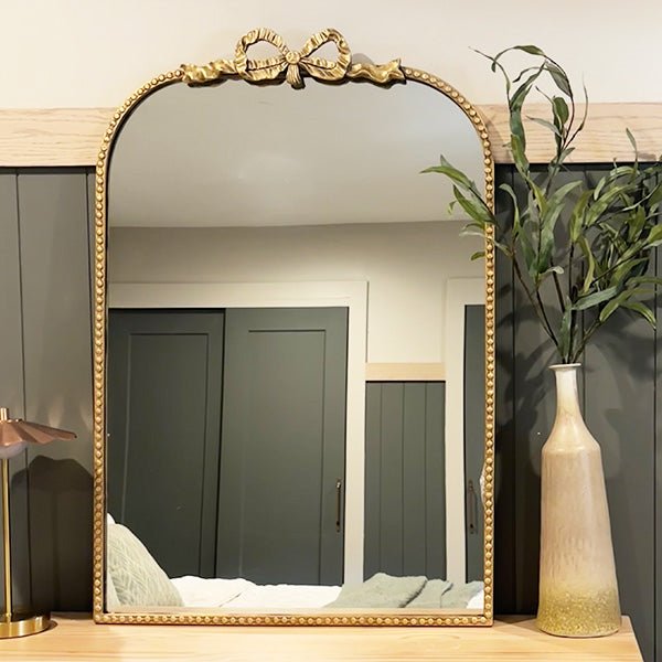 Antique Gold Bow Mirror, Choose Your Size - mosswell.us