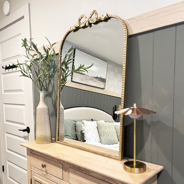 Antique Gold Bow Mirror, Choose Your Size - mosswell.us