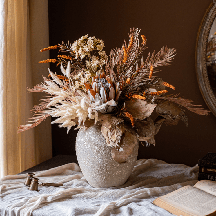 Artificial Silk Natural Fall Designer Flower Bouquet - mosswell.us
