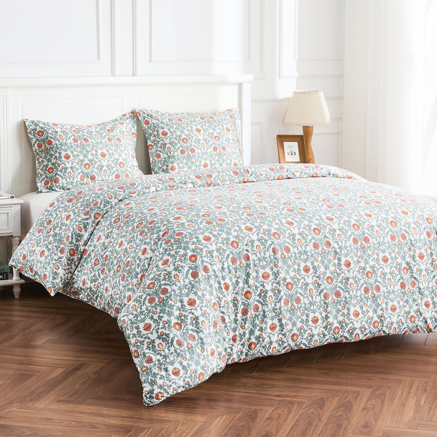 Arts & Crafts Floral Printed Duvet Set - mosswell.us
