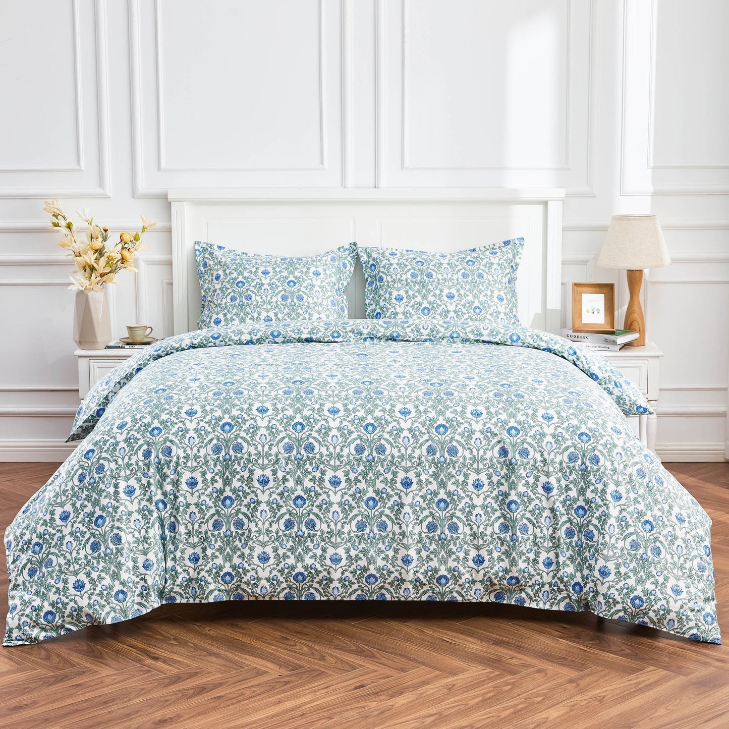 Arts & Crafts Floral Printed Duvet Set - mosswell.us
