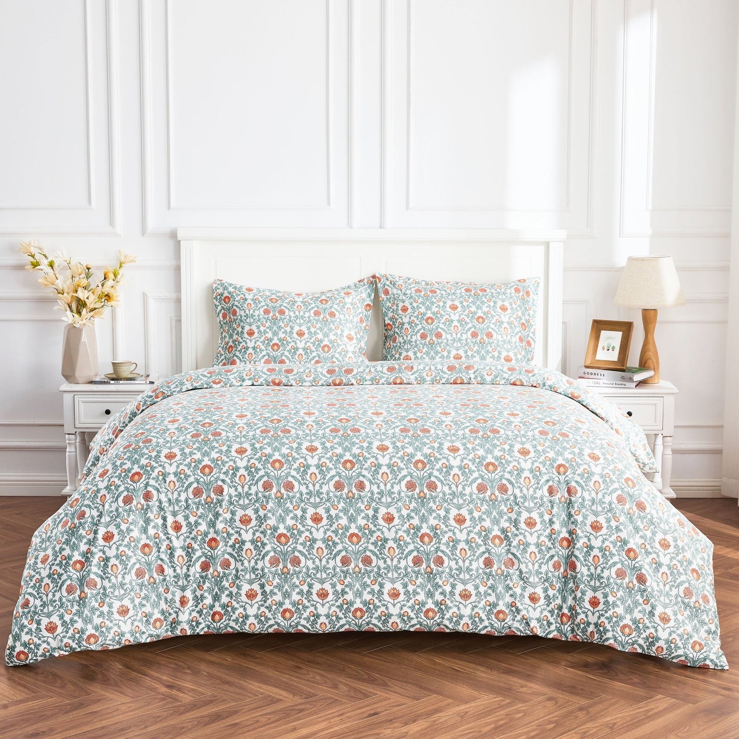 Arts & Crafts Floral Printed Duvet Set - mosswell.us