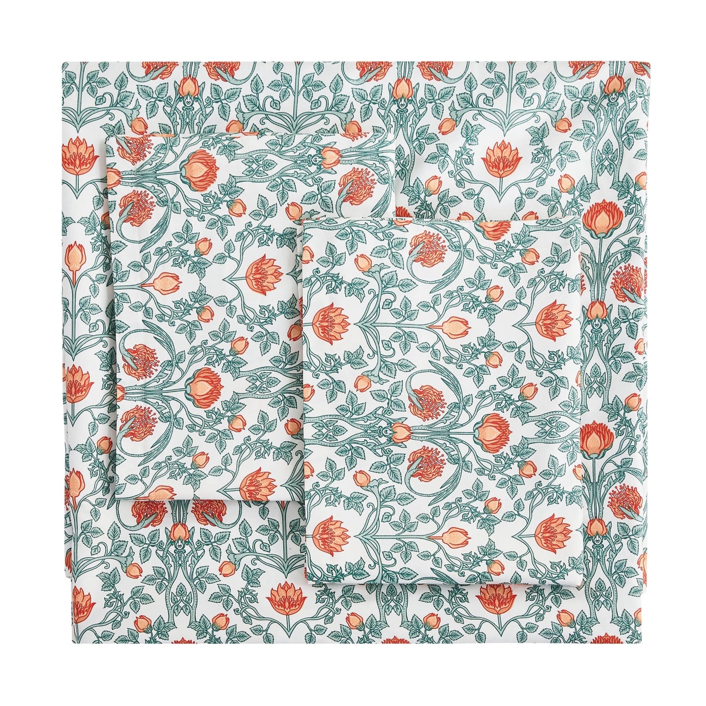 Arts & Crafts Floral Printed Duvet Set - mosswell.us