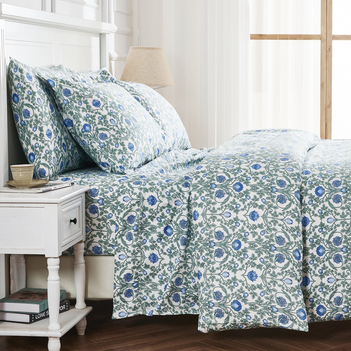 Arts & Crafts Floral Printed Duvet Set - mosswell.us