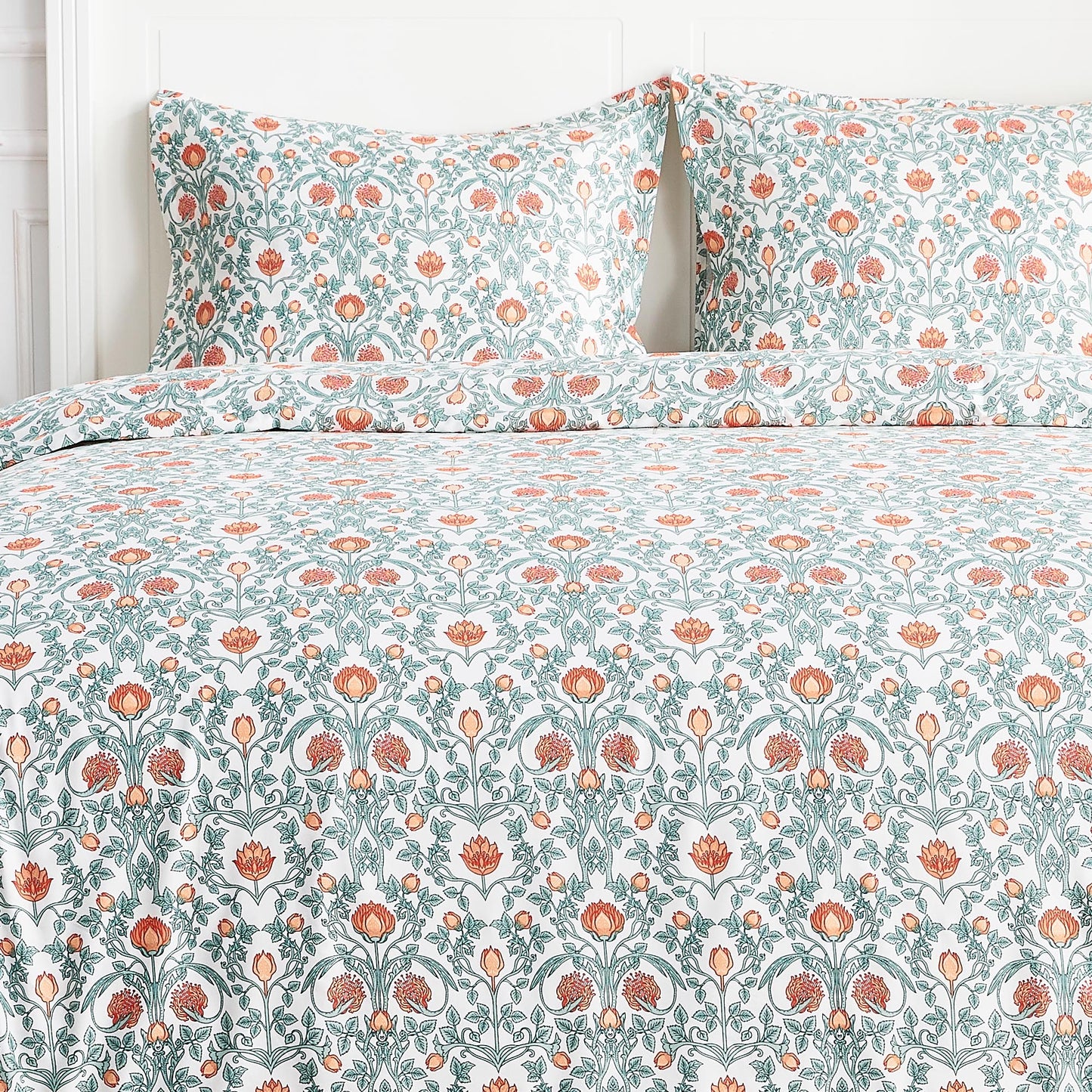 Arts & Crafts Floral Printed Duvet Set - mosswell.us