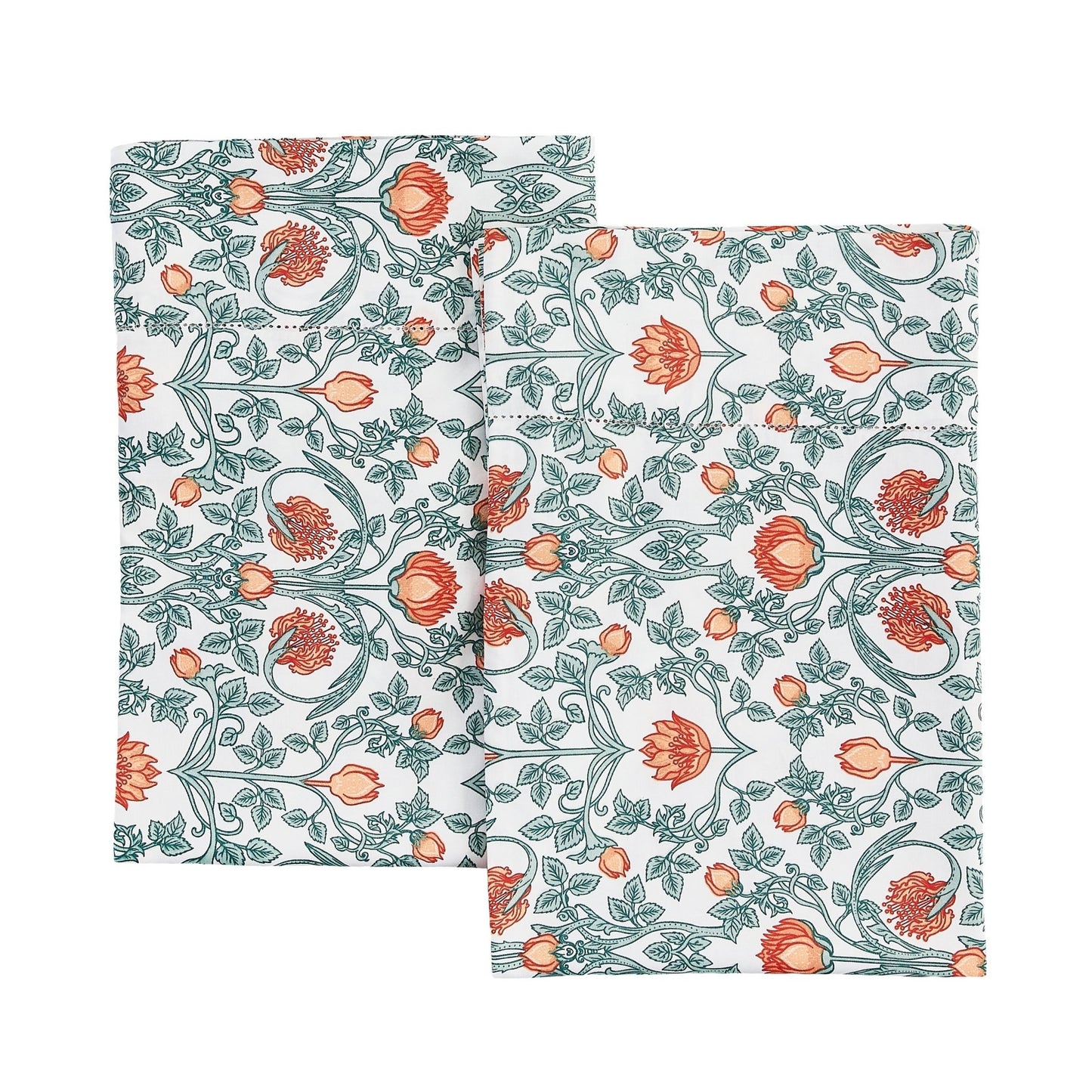Arts & Crafts Floral Printed Pillowcase Pair - mosswell.us
