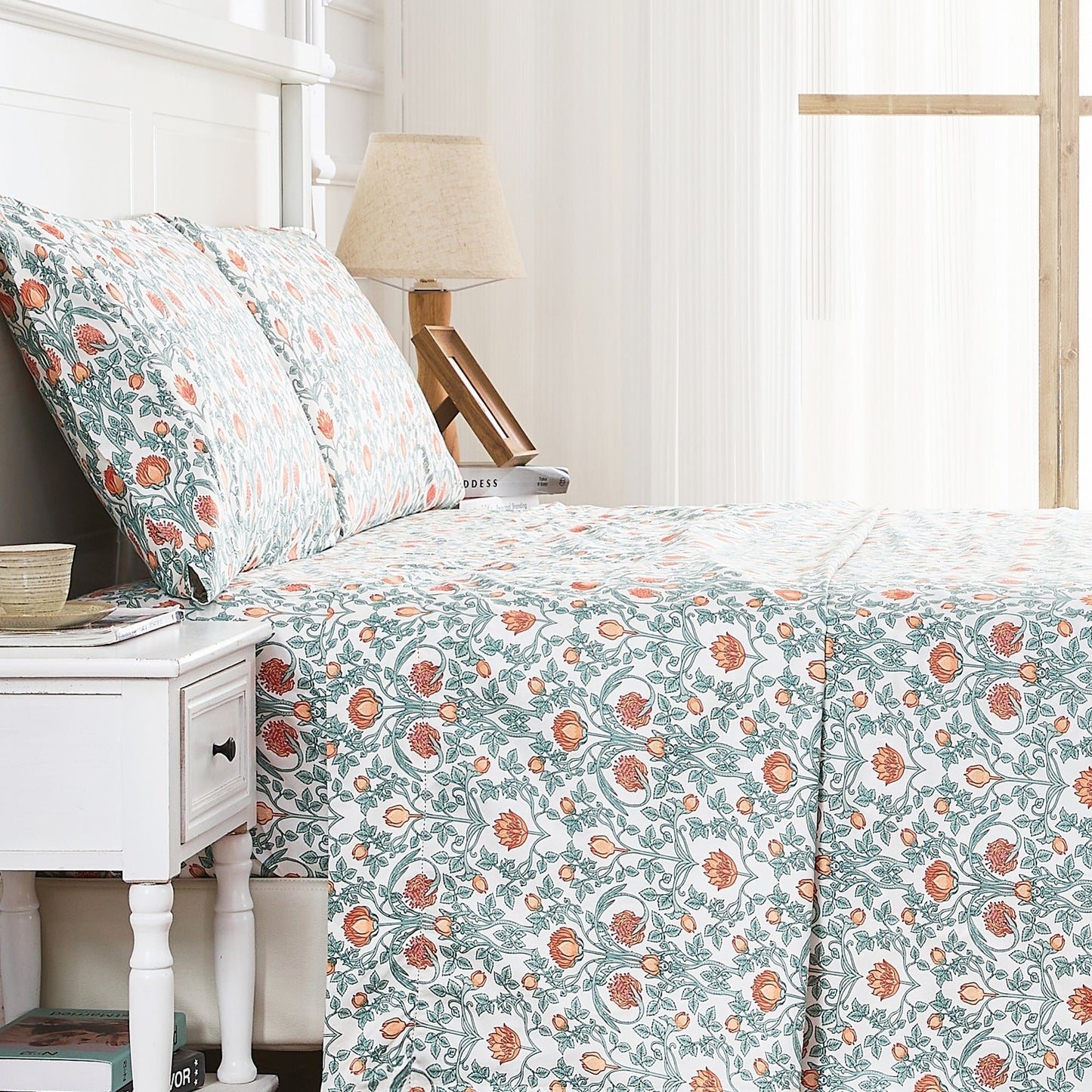 Arts & Crafts Floral Printed Pillowcase Pair - mosswell.us