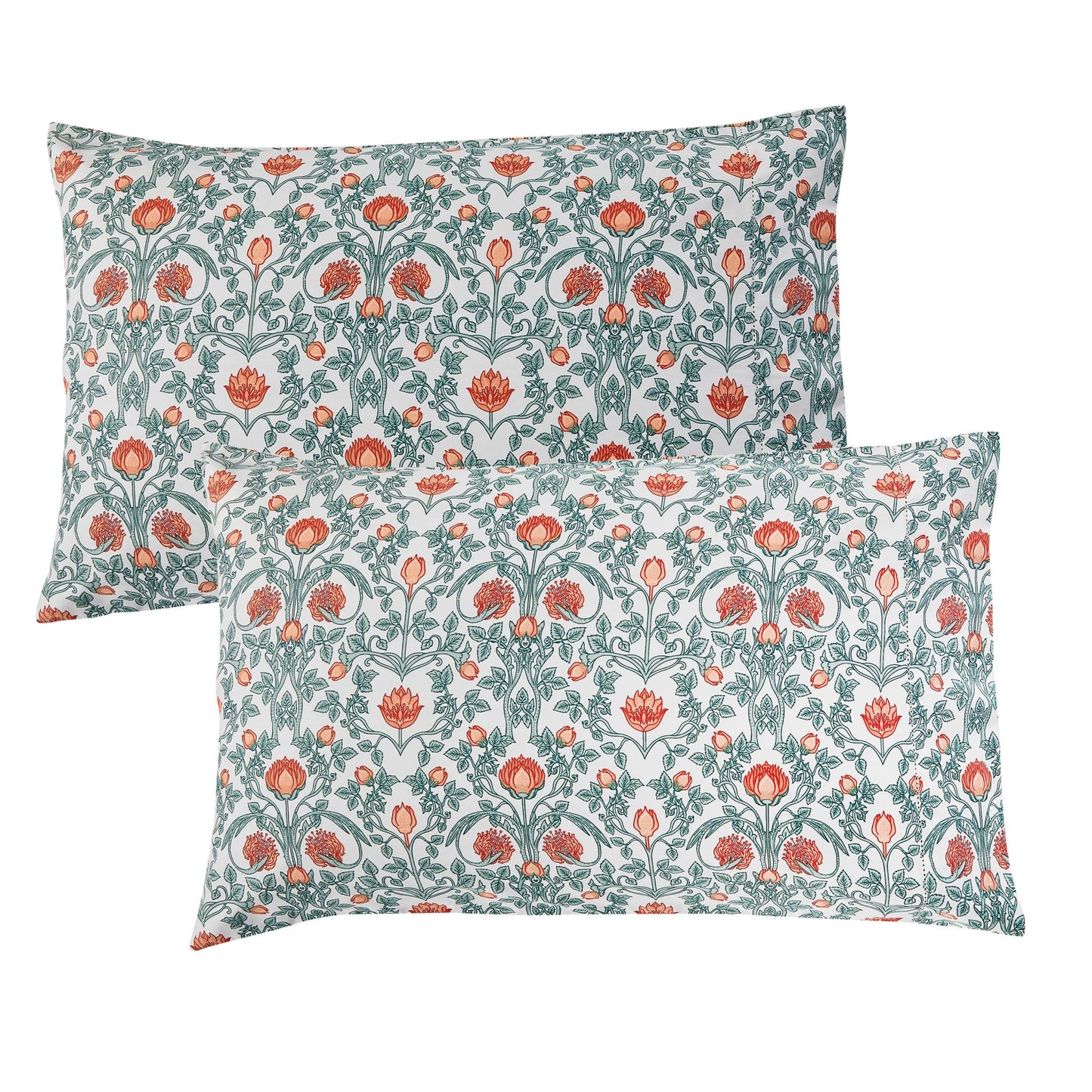 Arts & Crafts Floral Printed Pillowcase Pair - mosswell.us