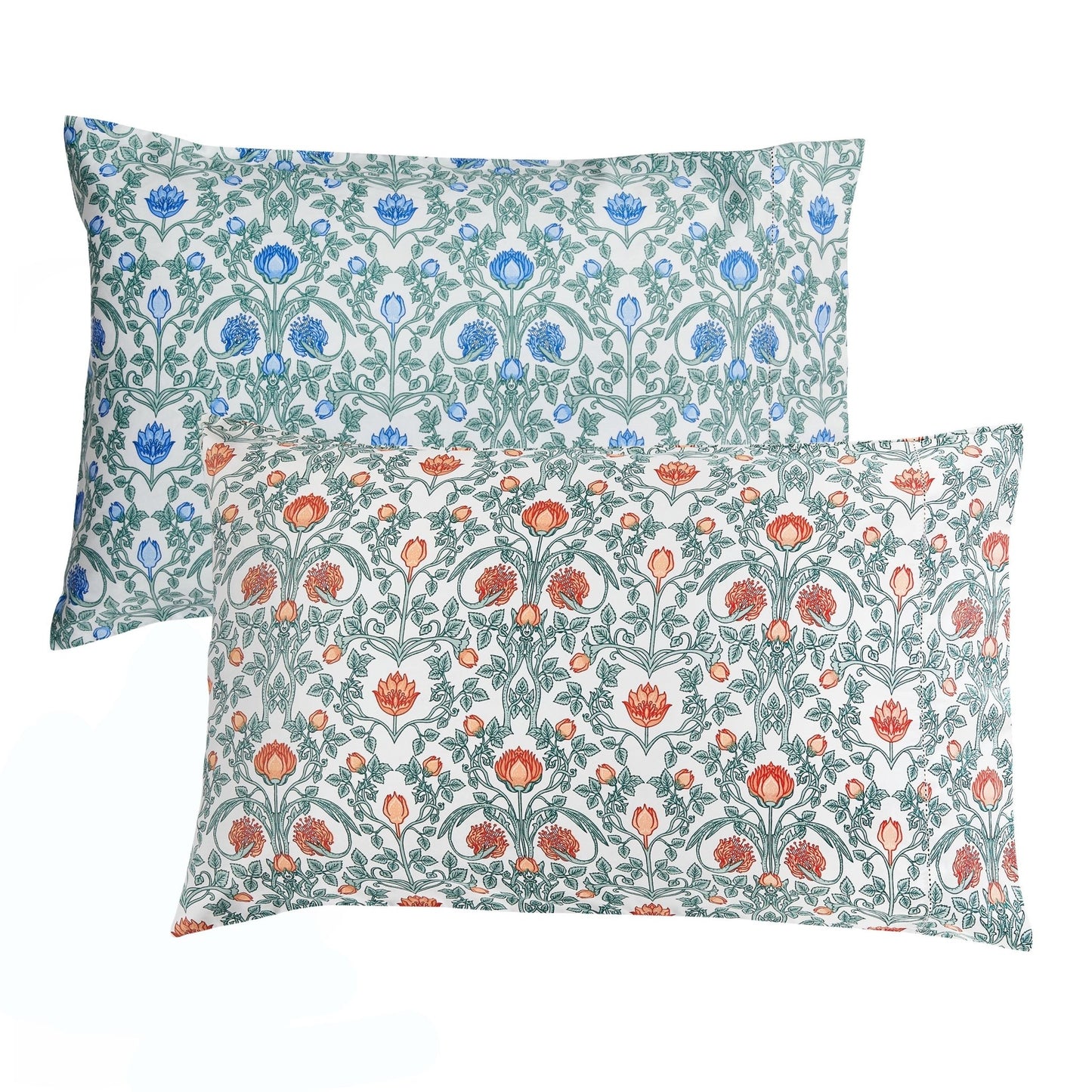 Arts & Crafts Floral Printed Pillowcase Pair - mosswell.us