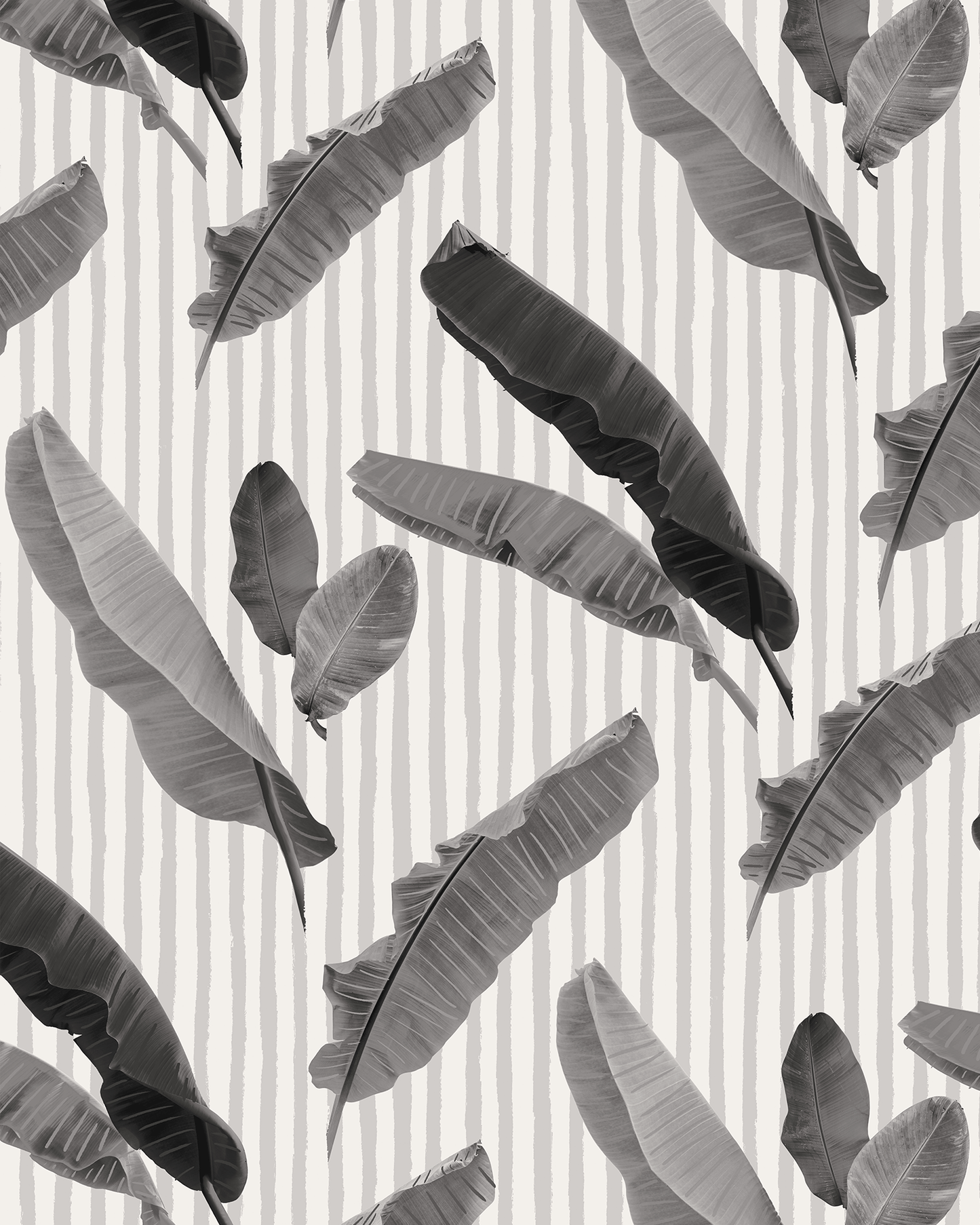 Banana Cabana Wallpaper, black and white - mosswell.us