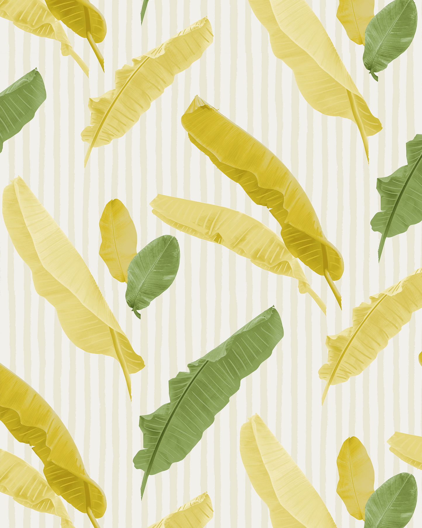 Banana Cabana Wallpaper, yellow and green - mosswell.us