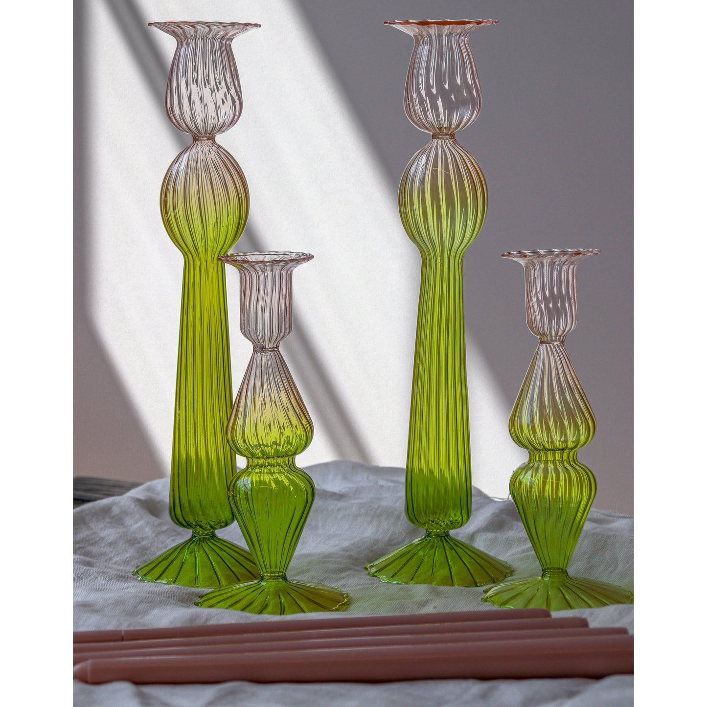 Bergamot Met Rose Candle Holder - Set of 4 - mosswell.us