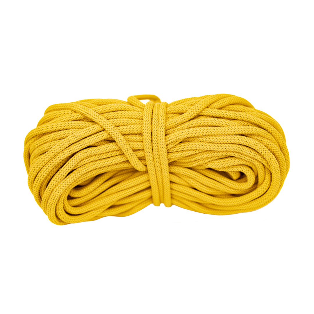 Braided Recycled Cotton Cord 9mm - Ocher - mosswell.us