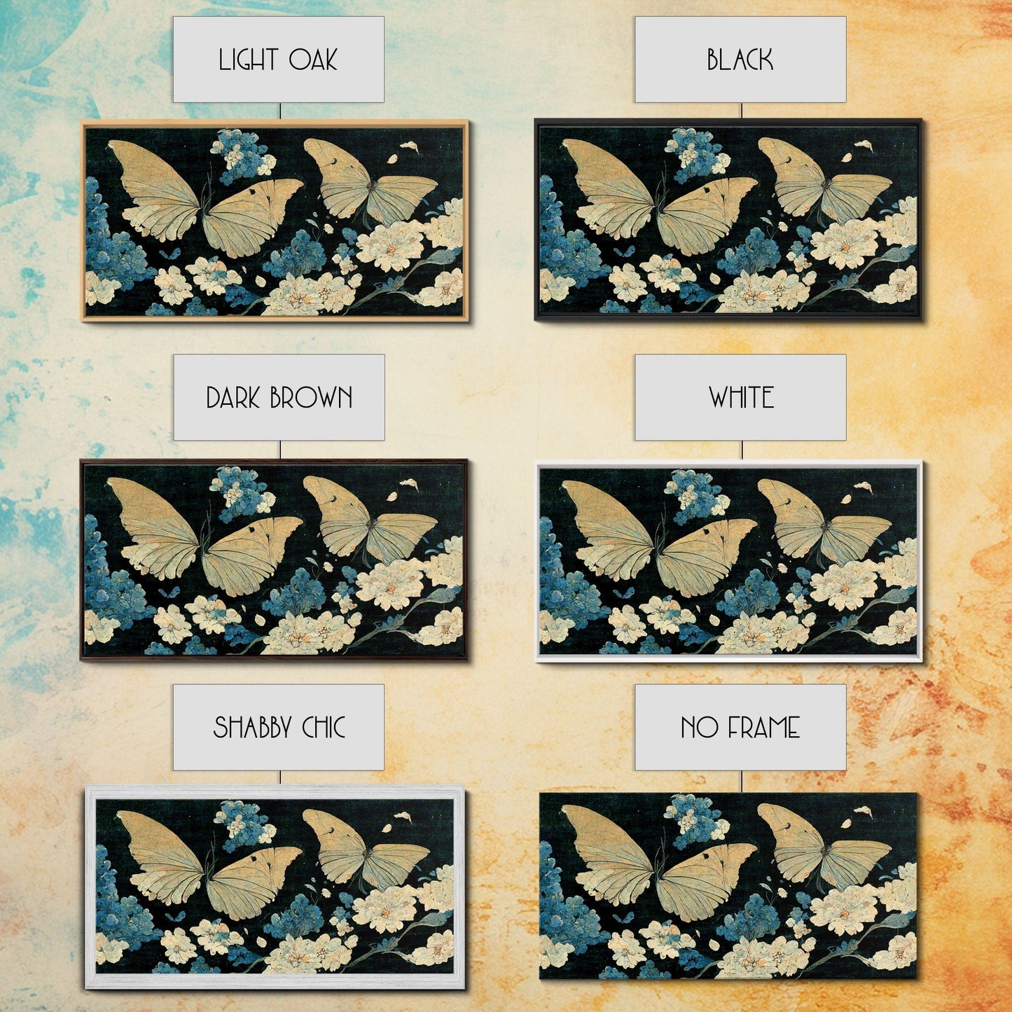 Butterfly canvas part, beautiful butterfly wall art, wall art for girls, living room art, guest room art - mosswell.us