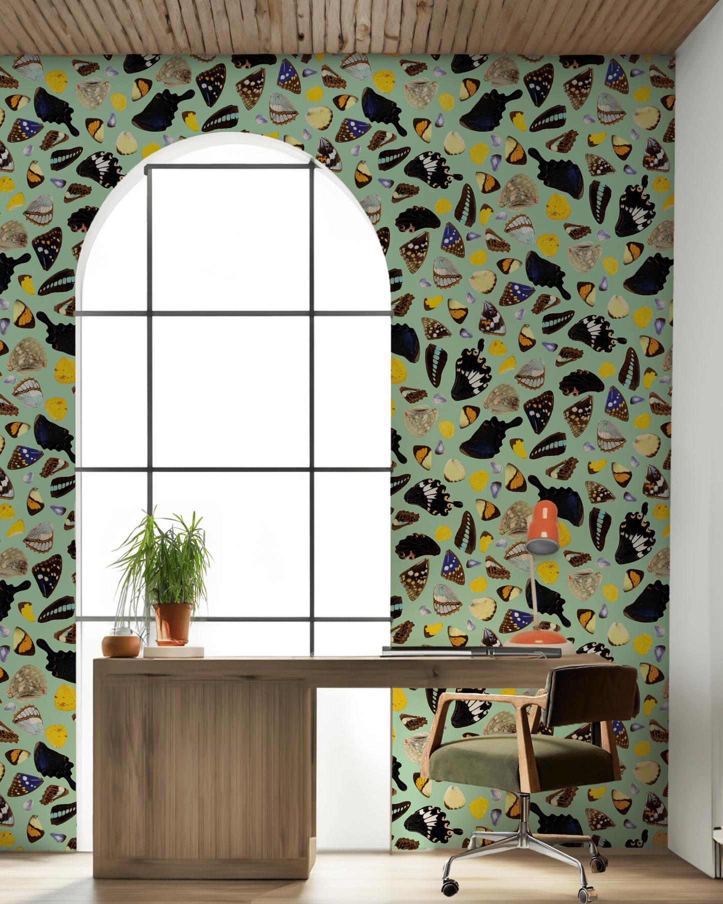 Butterfly Terrazzo Wallpaper, mint - mosswell.us