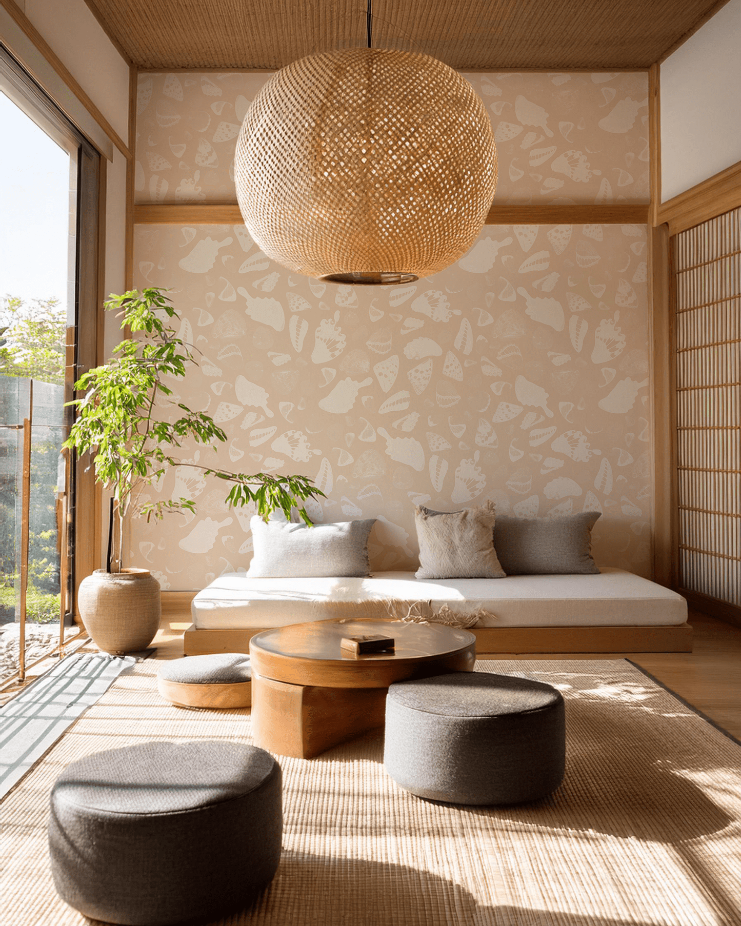 Butterfly Terrazzo Wallpaper, peach - mosswell.us