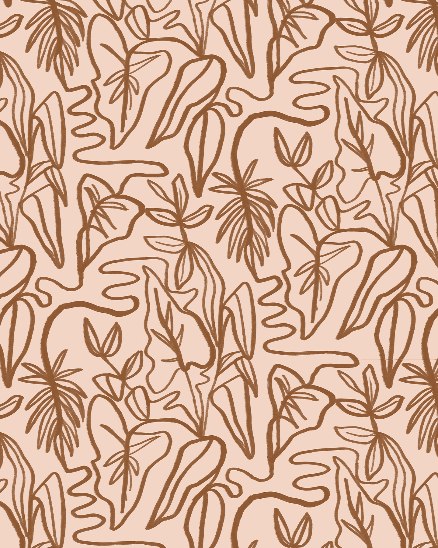 CUSTOM Ink Foliage Wallpaper - The Juice House, Colors 7 - mosswell.us