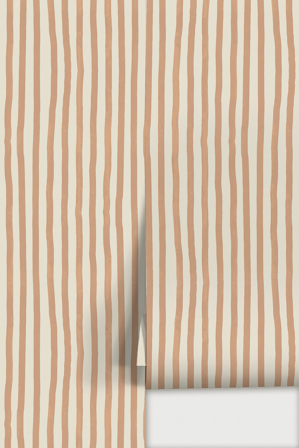 Dolce Stripe Wallpaper, off - white and peach - mosswell.us