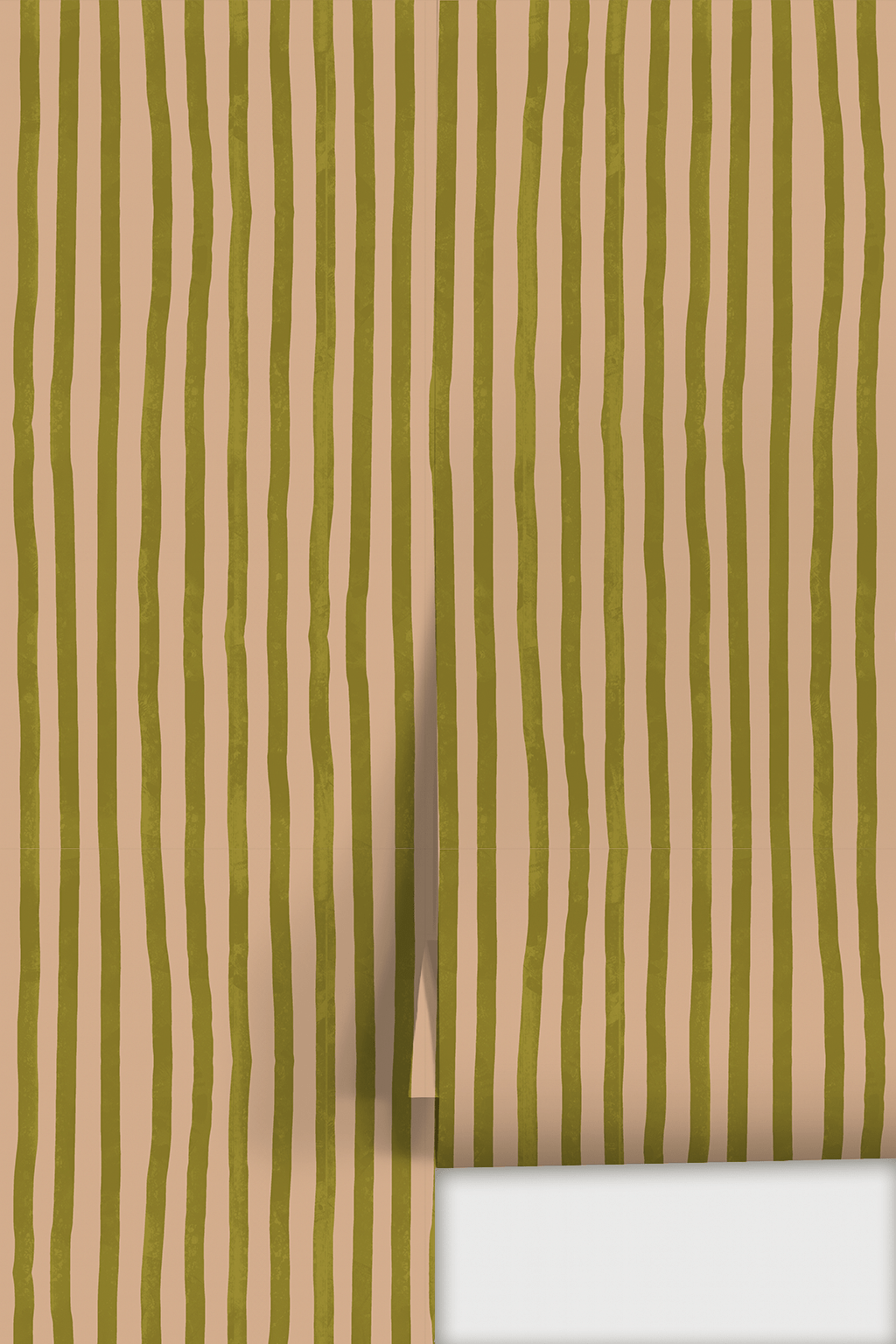 Dolce Stripe Wallpaper, peach and chartreuse - mosswell.us