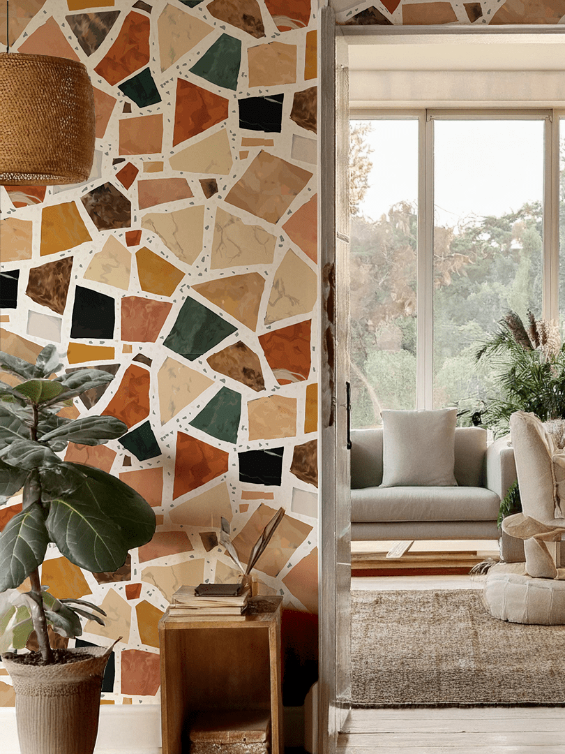 Dolce Terrazzo Wallpaper, white - mosswell.us