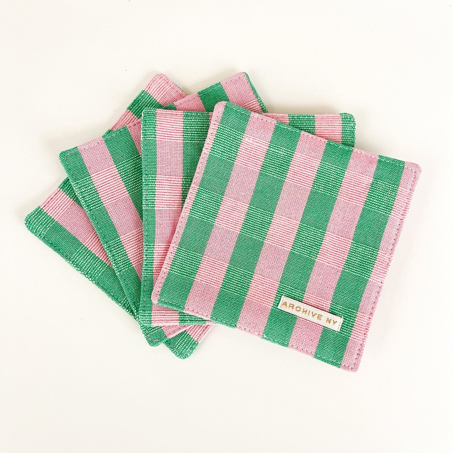 Flora Striped Coasters - mosswell.us