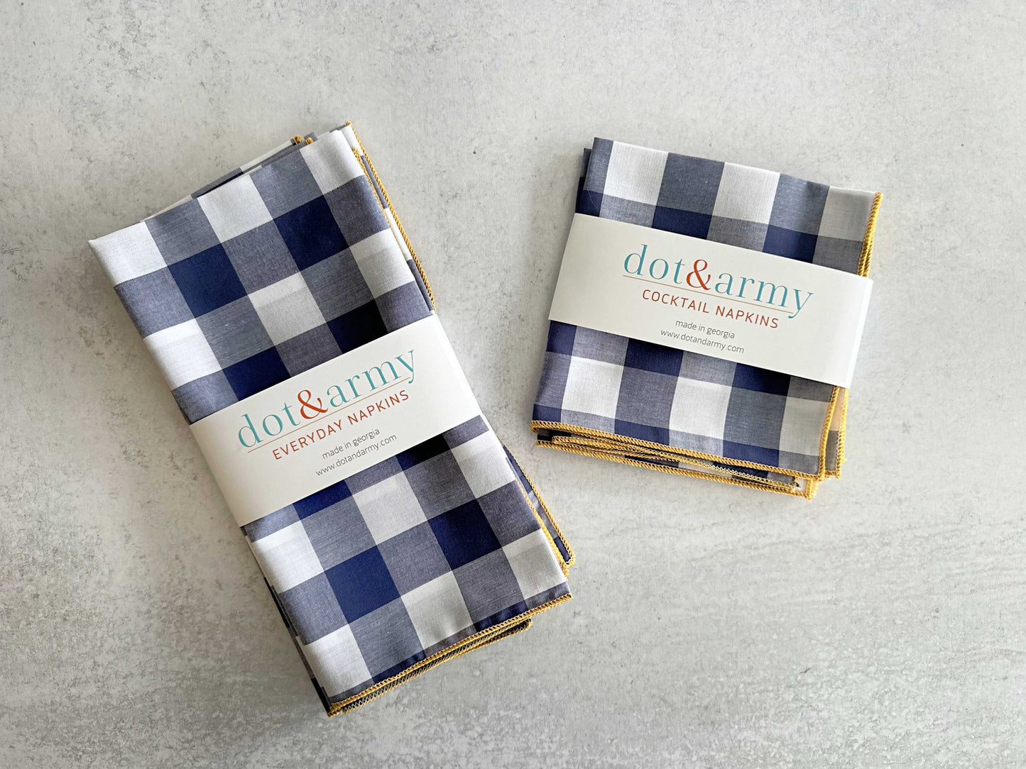 Gingham Check Cloth Napkins, set of four - mosswell.us