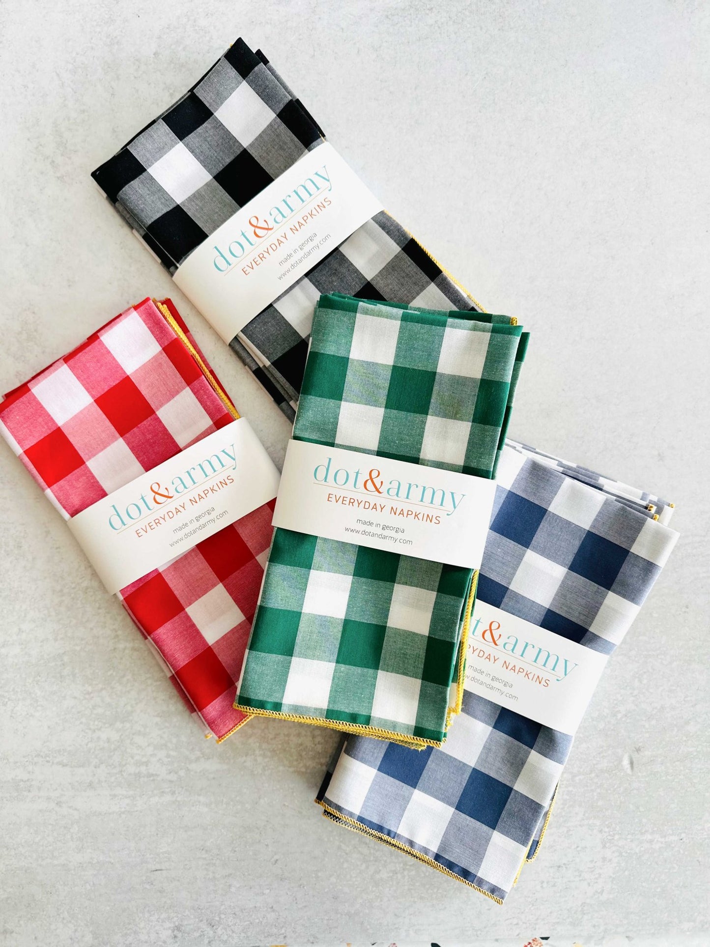 Gingham Check Cloth Napkins, set of four - mosswell.us