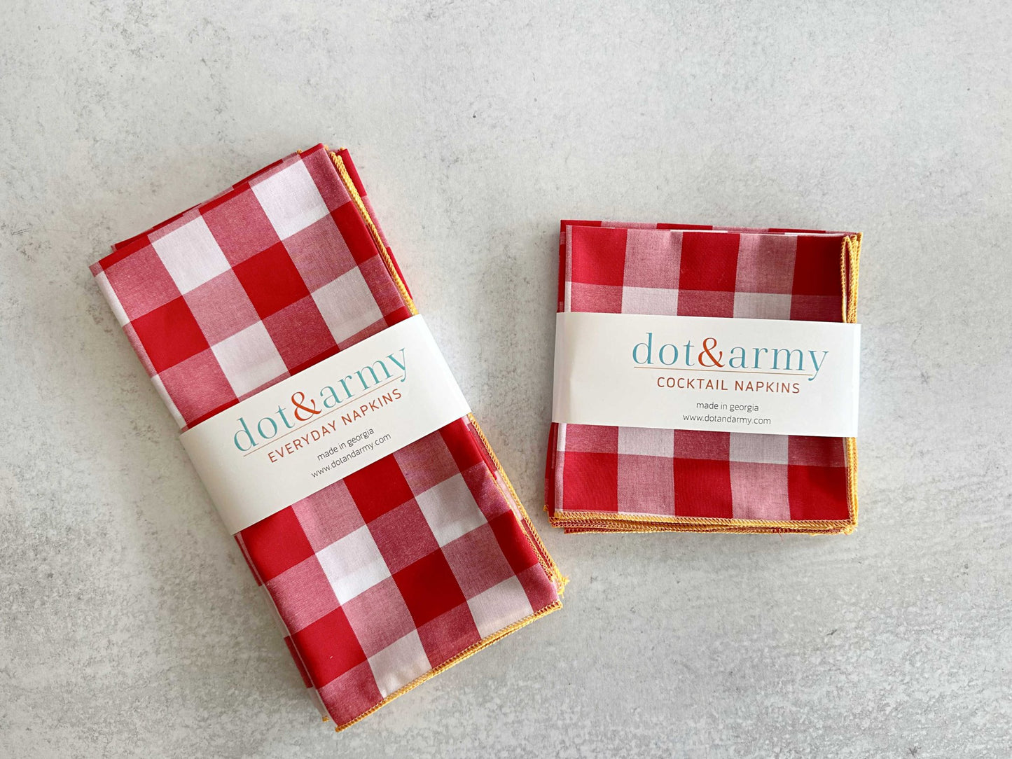 Gingham Check Cloth Napkins, set of four - mosswell.us