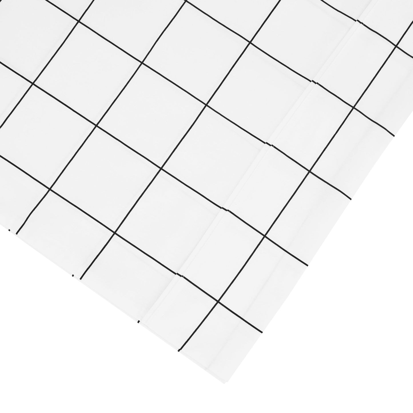 Grid Printed Cotton Percale Sheet Set - mosswell.us