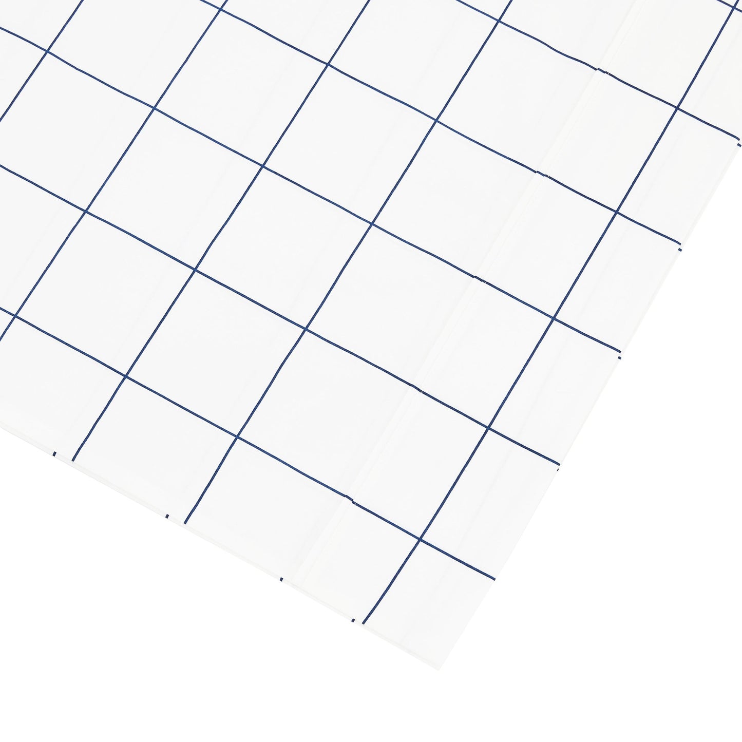 Grid Printed Cotton Percale Sheet Set - mosswell.us