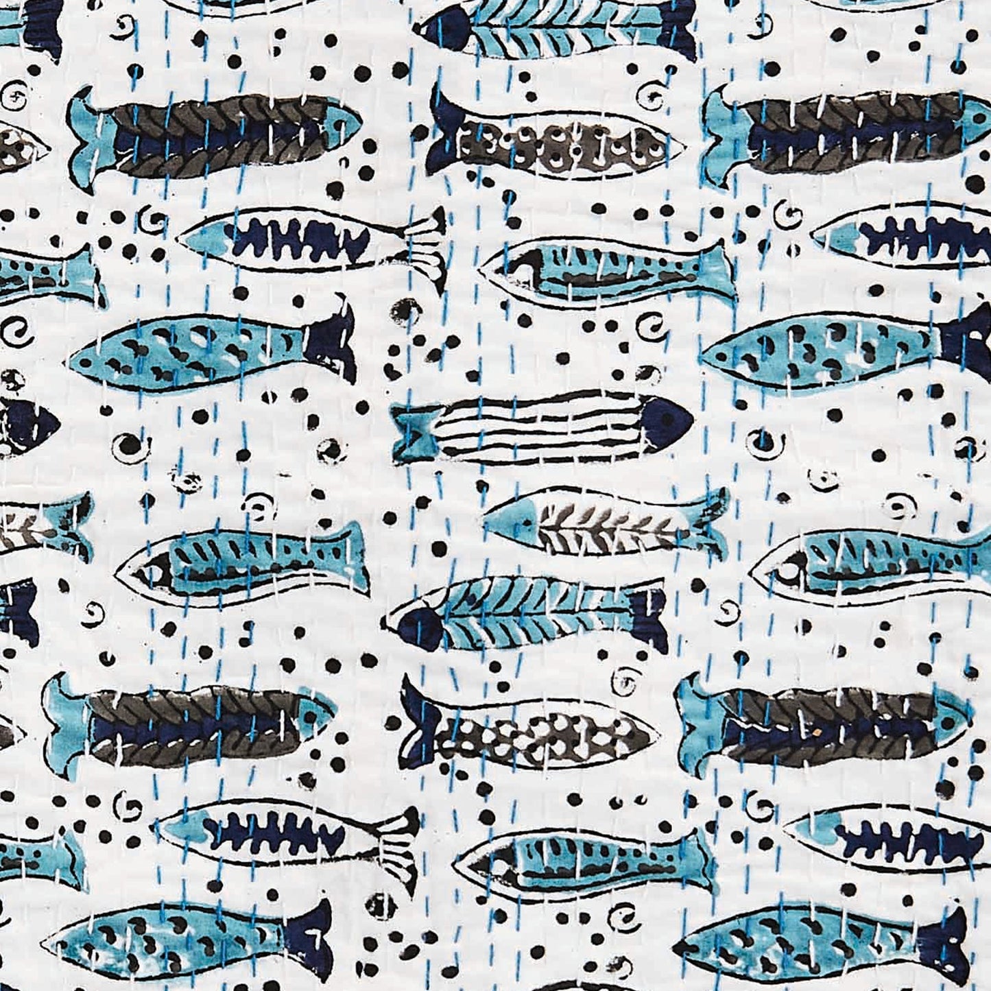Hand Stitched Block Print Kantha Throws - mosswell.us